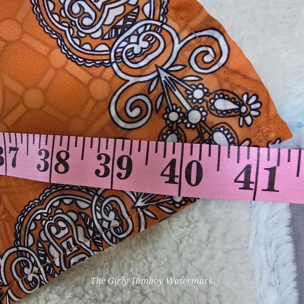 University of Texas Longhorns Orange Geometric Print Sleeveless Duster Vest L XL - Picture 13 of 16